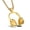 gold, variant on Fashion Stainless Steel Headphone Pendant Necklace for Women Music Lovers Singer-black