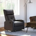thumbnail image 2 of ClickDecor Henderson Fauteuil Inclinable en Cuir Brun Foncé, 2 of 13