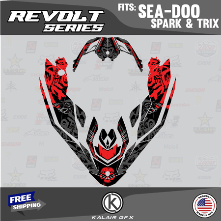 Kalair GFX Graphics Kit for Sea-doo SPARK TRIXX (All Years) Revolt Series