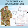 thumbnail image 4 of Oversized Wearable Blanket Hoodie,Cute Boxer Dog and Flowers Florals Sherpa Blanket Hoodie with Super Pockets,Super Warm Fuzzy Pullover for Women & Men, 4 of 6