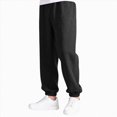 thumbnail image 5 of Boys Sweatpants Wide Leg Sweatpants 5-16 Years Kids Baggy Pants with Pockets Fall Winter Workout Casual Kids Black Sweatpants Size 15-16 Years, 5 of 6