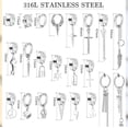 thumbnail image 4 of 25 Aretes Falsos Piercing Hombre Imán Earring-D Acero Inoxidable, 4 of 4