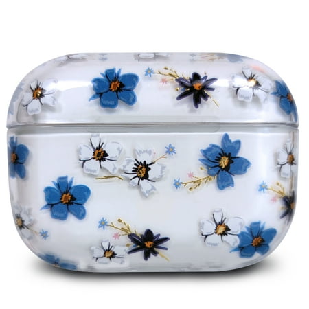 Airpods Pro Case Soft Silicone Full-Body Protective Case Cover Compatible with Apple Airpods Pro - Fruity (Flower)