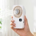 thumbnail image 3 of Zguuel Handheld Fan with Ice Plate, Semiconductor Cooling Fan with Digital Display & Speed Control, Rechargeable Personal Cooling Fan for Travel, Outdoor, Summer, 3 of 4