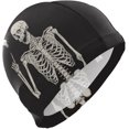 thumbnail image 1 of FYBTO Swimming Cap Funny Skeleton Lovely Unisex Adult FYBTO Polyester, 1 of 4