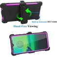 thumbnail image 3 of Mignova pour Motorola G8 Case,[Protecteur d'Écran Intégré][Béquille] Étui de Protection Robuste et Résistant pour Dos en PC et Armure Intérieure en TPU Souple avec Pince de Ceinture Pivotante pour Motorola G8 6,4 Pouces (Violet), 3 of 6