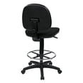 thumbnail image 3 of Economical Black Fabric Drafting Chair with Chrome Teardrop Footrest, 3 of 4