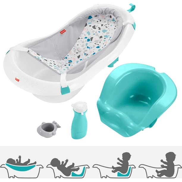FisherPrice 4in1 Sling ‘n Seat Tub Infant to Toddler Bath with 2