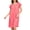 Watermelon Red, variant on Naittoop Womens Satin Ruffle Sleeve Nightgown Loose Fit Round Neck Silk Feel Sleep Dress Casual Comfy Soft House Dress Plus Size Loungewear