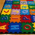 thumbnail image 6 of Allstar Kids / Baby Room Area Rug. A-Z 1-9 Learn ABC / Alphabet Puzzle. Bright Colorful Vibrant Colors (7' 3" x 10' 2"), 6 of 6