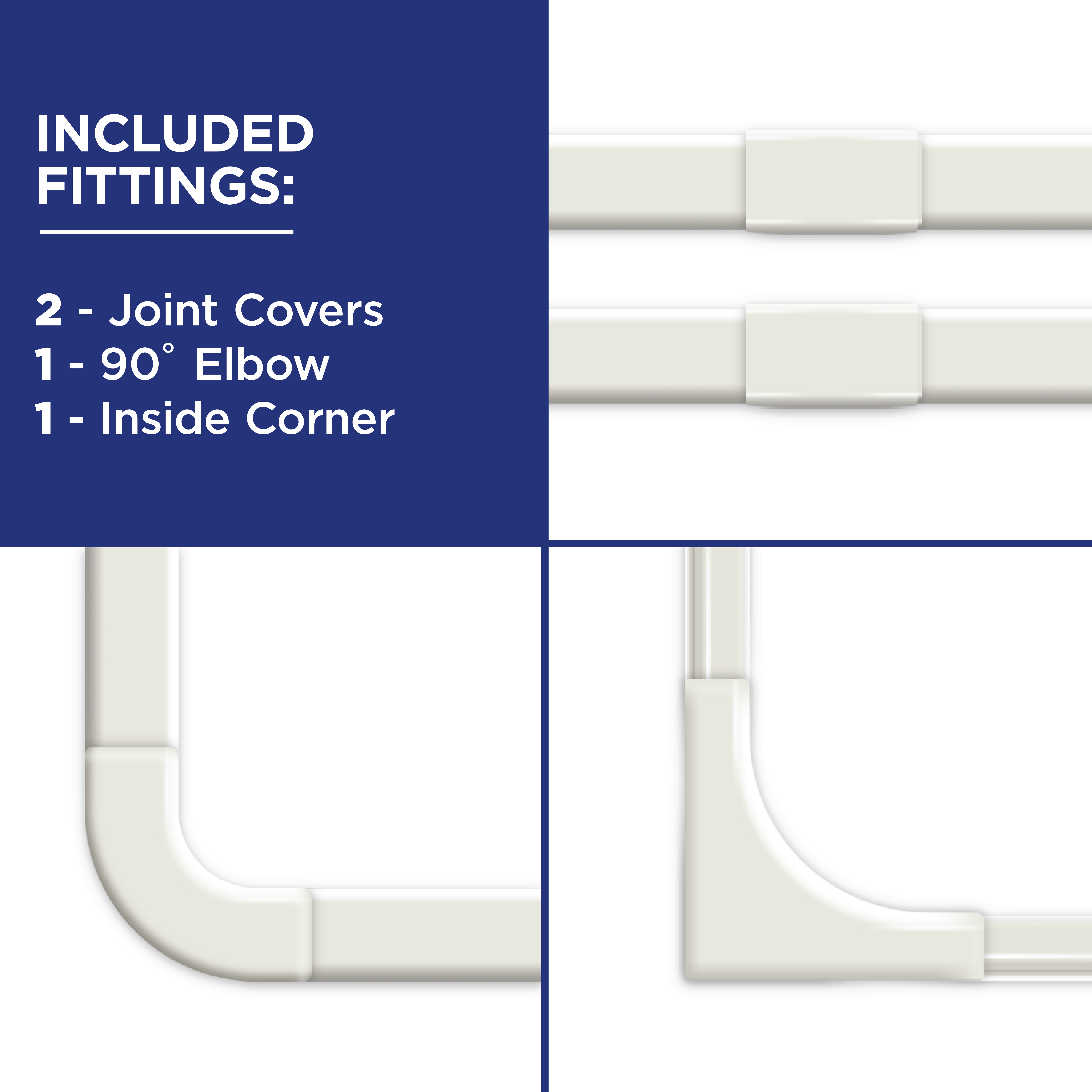 Wire Trak Wire Management Kit, 54 Inches, White photo 4