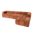 thumbnail image 3 of Christopher Knight Home Luxury 122" L-Shaped Sectional Sofa, Right-Facing Chaise Lounge, Orange, 3 of 8
