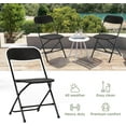 thumbnail image 6 of JINSEED 4 Pack Plastic Folding Chair, Lightweight Portable Party Banquet Event Chairs for Outdoors, Black, 6 of 8