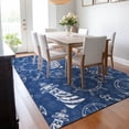 thumbnail image 6 of Addison Rugs Mayfield Washable Coastal Nautical Navy Rectangle Rug, 3' x 5', 6 of 6