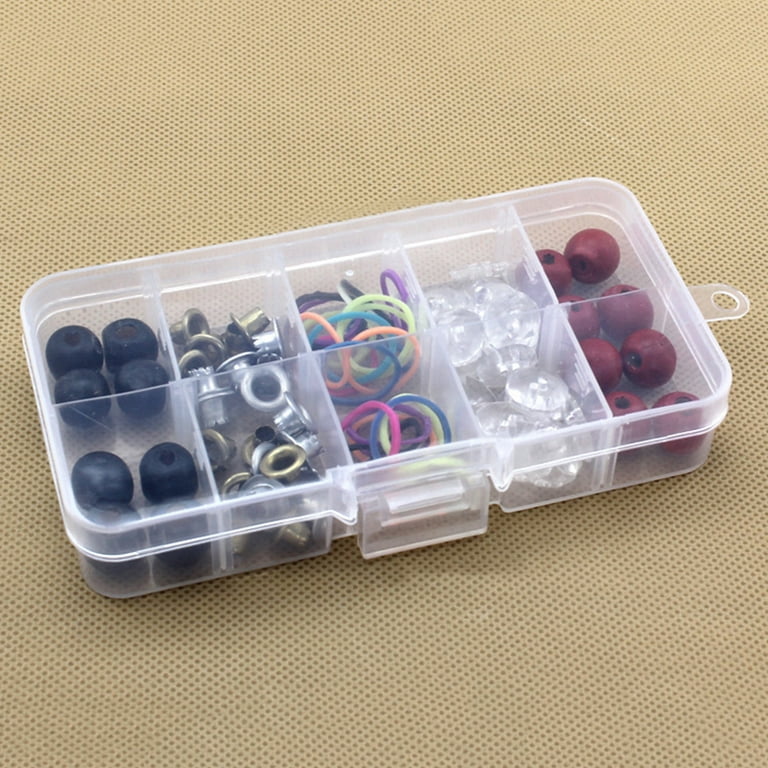 Small Plastic Case for Small Items Clay Bead Container Small Storage Box Transparent