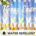 thumbnail image 6 of pipaio 72x84 Inches Happy Easter Shower Curtains for Bathroom Spring Garden Flowers Blossom Bunny Colorful Eggs Cartoon Rabbit Ears Bokeh Shower Curtain Decor Set Polyester Fabric with Hooks, 6 of 6