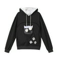 thumbnail image 5 of Clearance Unisex Big Pouch Hoodie Long Sleeve Pet Cat Dog Holder Carrier Pullover Fleece Sweatshirt Large Pocket Cute Hoodies Plus Size, 5 of 6