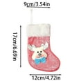 thumbnail image 2 of Festive Holiday Stocking Candy Pouch Holder for Seasonal Decorative Hanging Ornament Display, 2 of 5