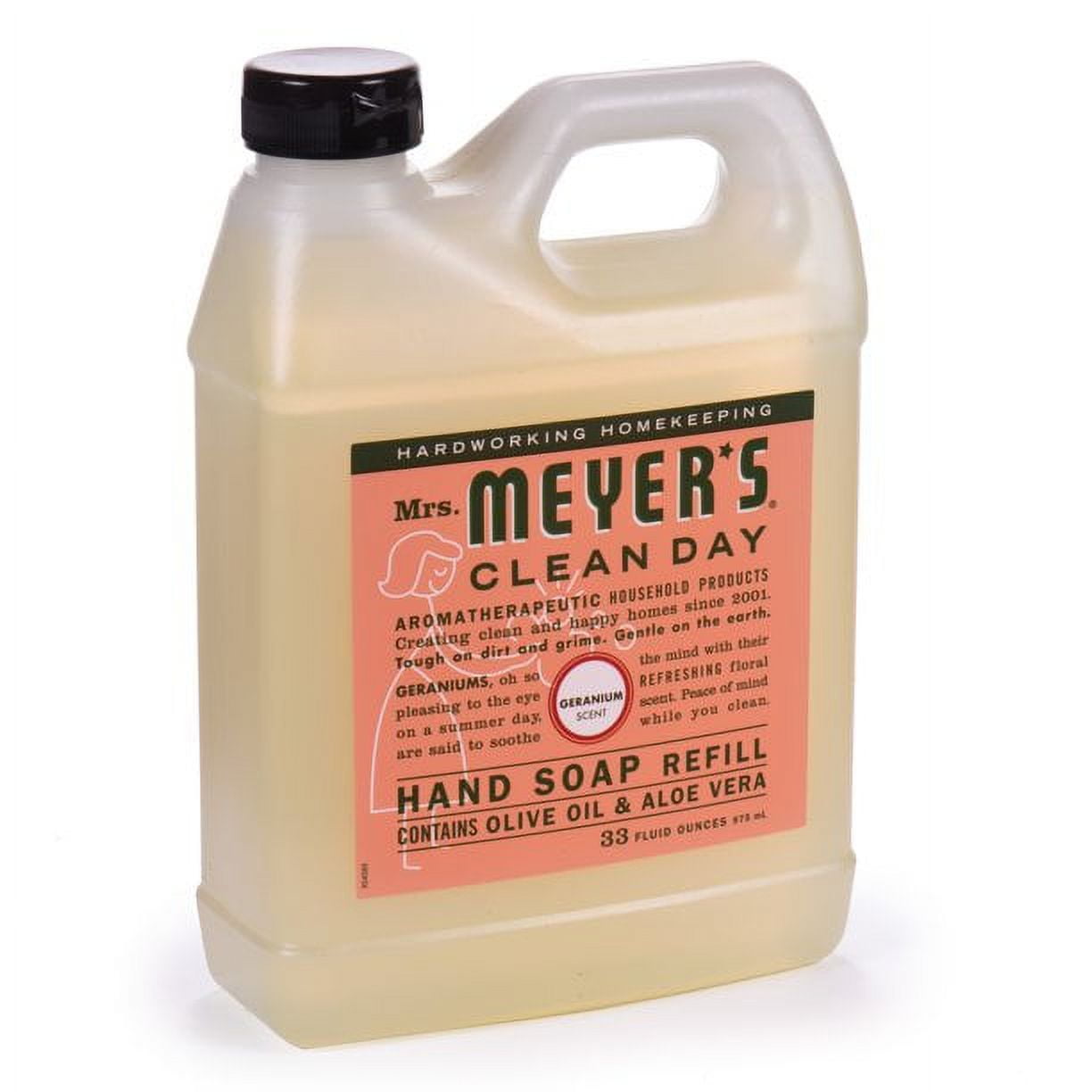 Mrs. Meyer's Liquid Hand Soap Refill Geranium, 33 FL OZ (Pack of 3)