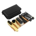 thumbnail image 4 of Kit para el cuidado del calzado con 3 cepillos para zapatos, paño para pulir, kit de viaje para el cuidado del calzado con lustrado, 4 of 8