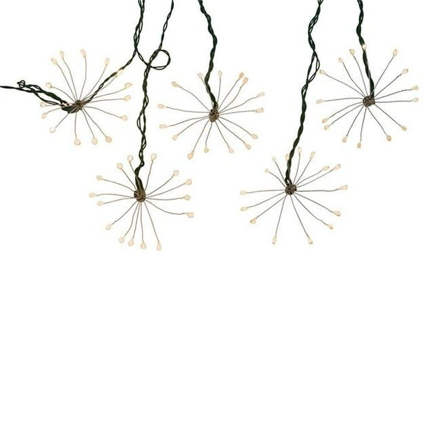 Kurt Adler AD1014CLW 75-Light Cluster Burst Classic Superbright LED Light Set with Wire, Green & White