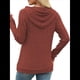 thumbnail image 5 of Suéteres de Mujer, Sudaderas con Capucha de Larga de Otoño, Sudaderas para Mujer, Ropa Informal Holgada de Moda Marrón L, 5 of 7