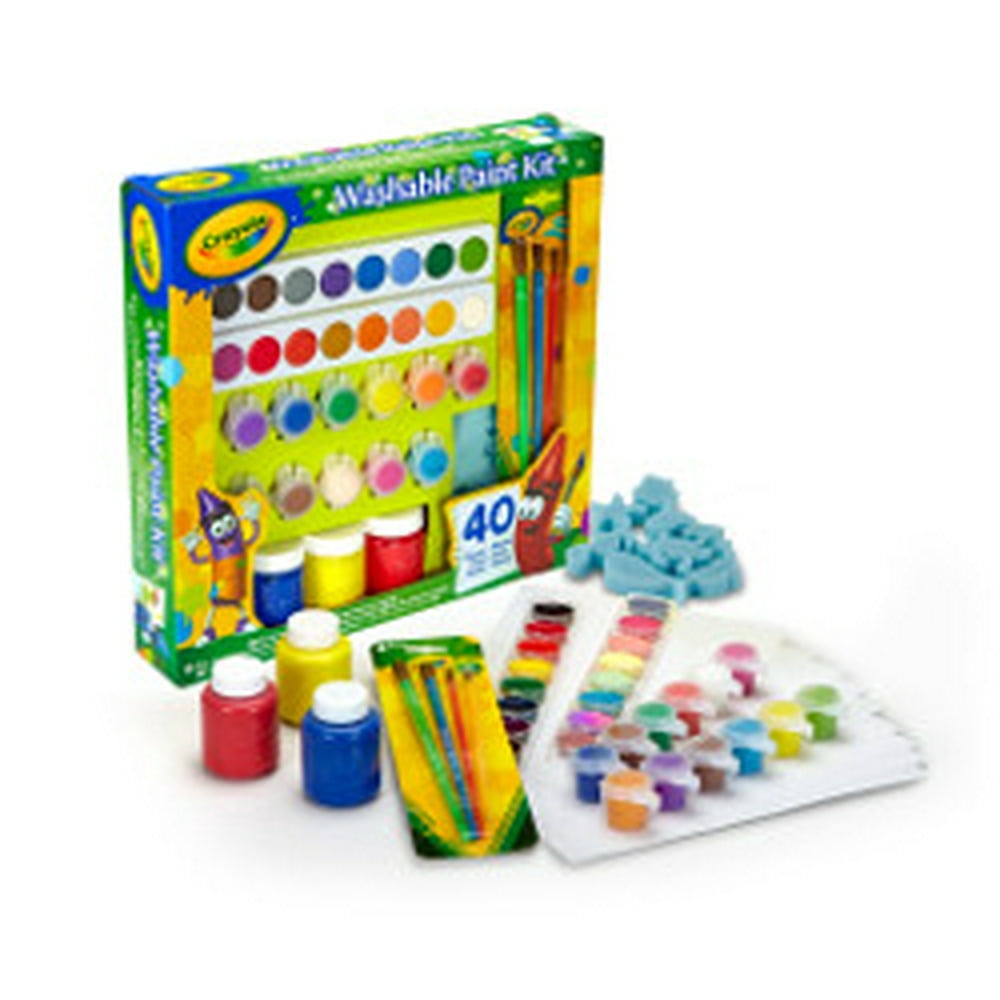 Crayola Washable Paint Kit with 40 Pieces - Walmart.com - Walmart.com