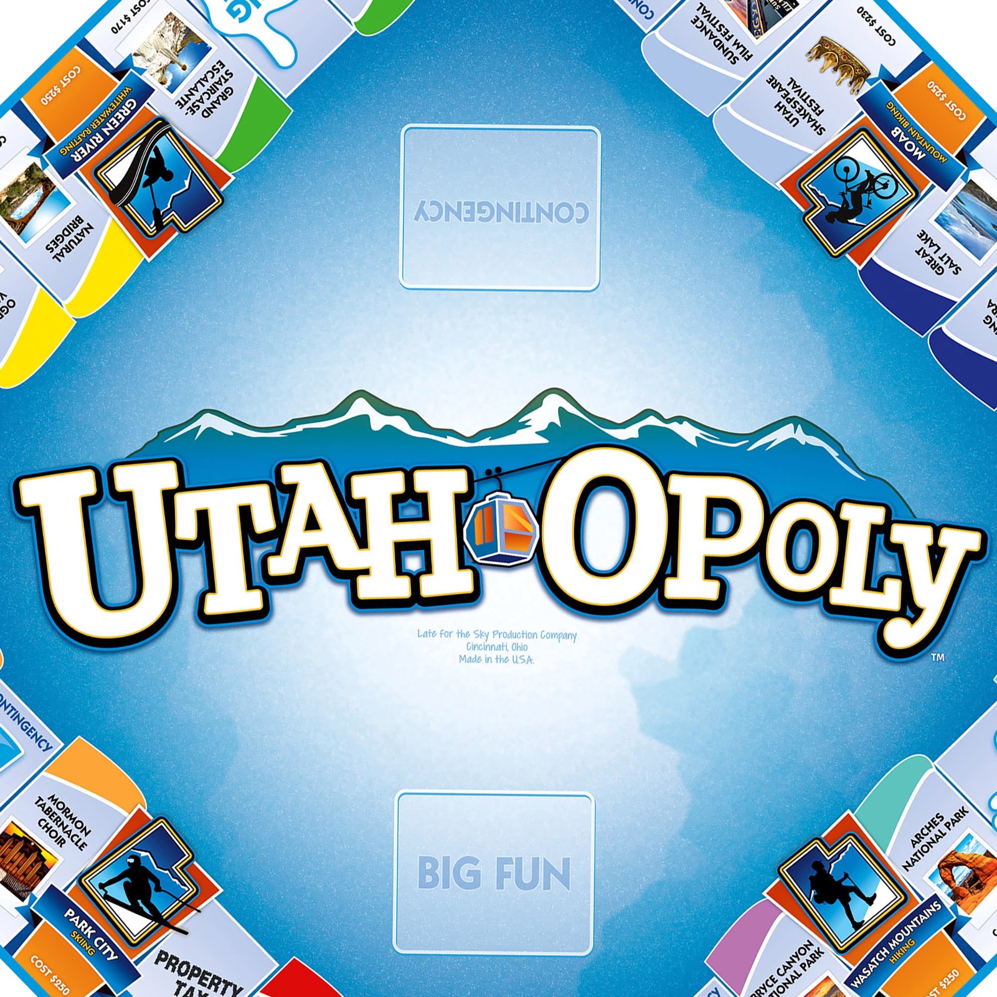 Late For The Sky: Utah-Opoly - State Themed Family Board Game, Opoly-Style Game Night, Traditional Play Or 1 Hr Version, Ages 8+, 2-6 Players