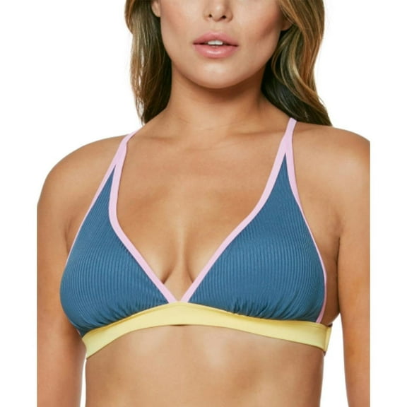 Jessica Simpson Bikini Swim Top, Medium, Blue