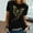 Black, variant on Sakmal Casual Tops for Women Short Sleeve Graphic Butterfly Crew Neck T-Shirts Ladies Shirts and Tops