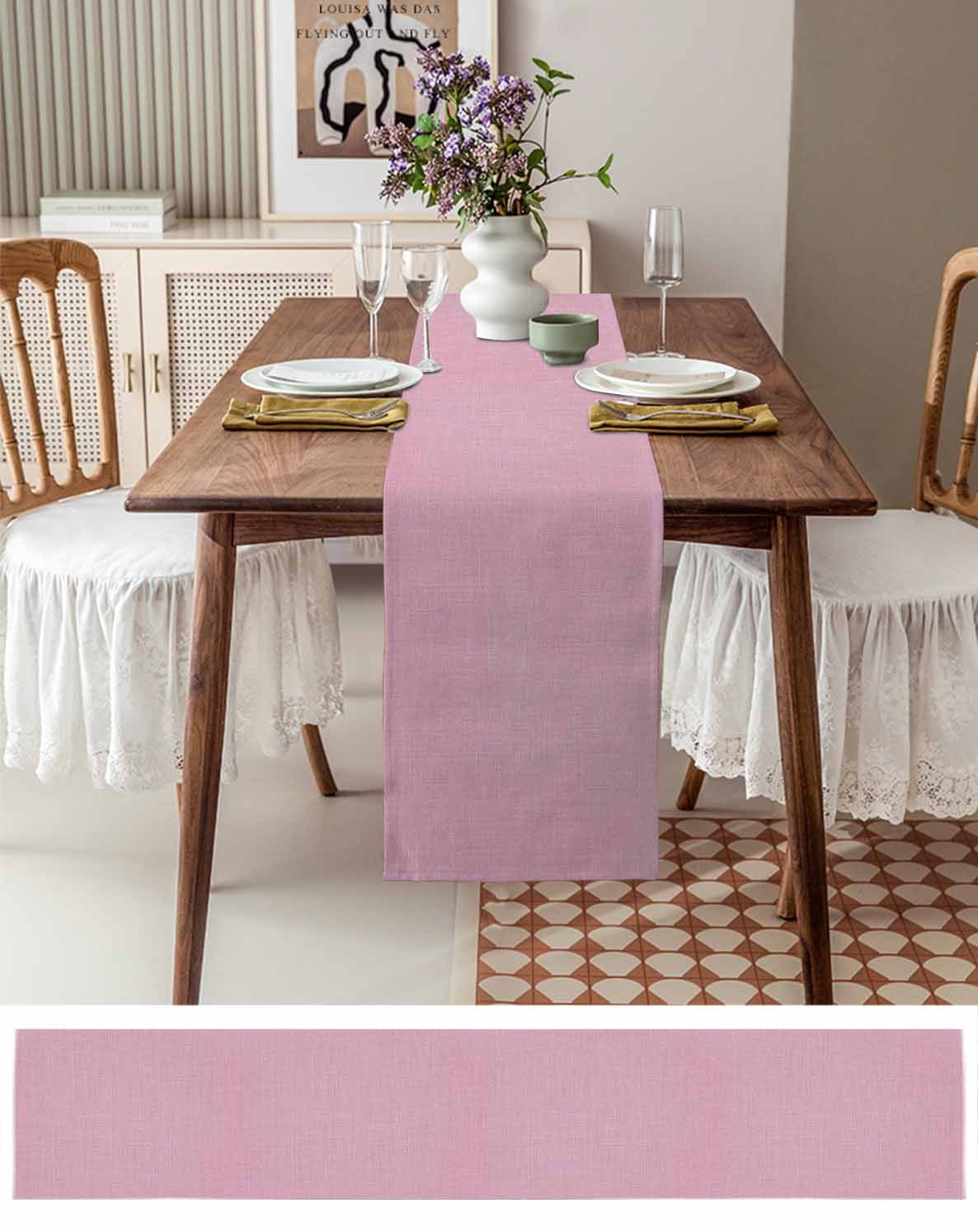 pink dresser runner Rose Pink Cheesecloth Table Runner | Sheer Gauze Tablecloth Dcor for Bridal Shower, Bachelorette Party, Baby Shower Princess Birthday Party