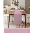 thumbnail image 6 of Vintage Pink Short Table Runners 36 Inches, Cotton Linen Fabric Table Runner Dresser Scarf, Farmhouse Retro Beige Solid Color Tablerunner for Party/Kitchen/Dinner/Wedding Decor 13''x36'', 6 of 7