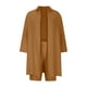 thumbnail image 4 of Conjunto de blusa y pantalones cortos de manga larga con cuello vuelto liso para mujer Wmkox8yi  bvn4024, 4 of 8