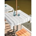 thumbnail image 2 of Square Outdoor Tablecloth with Umbrella Hole White Wood Grain Outside Table Cloth Waterproof Patio Table Cover Rustic Wooden Planks Farmhouse Zipper Tablecloths for Picnic Party Camping 54x54 Inch, 2 of 8