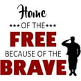 thumbnail image 2 of VWAQ Home of The Free Because of The Brave Decal for Mailbox Patriotic Decorations (7"H x 8"W), 2 of 2