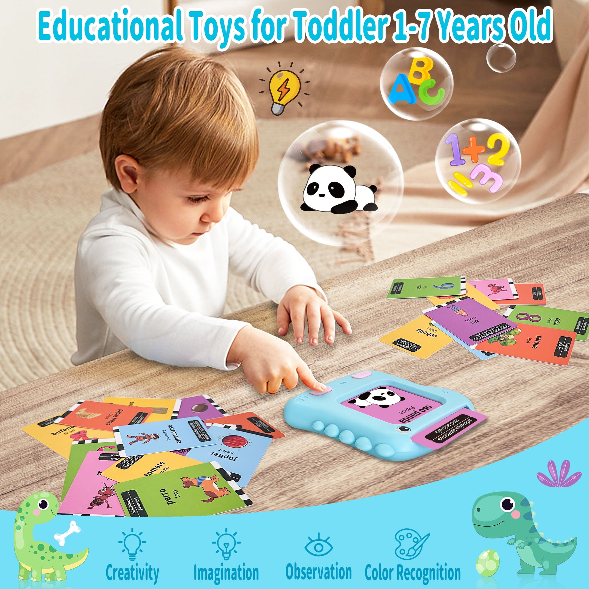 Buy Talking Baby Flash Cards Educational Toys for 2 3 4 Years Old, Learning  Resource Electronic Interactive Toys for Online at - OnMartIndia