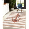 thumbnail image 4 of Striped Decorative Rug, Ship Anchor Chain Marine Life Inspired Lines Background Ocean Sailing, Quality Carpet for Bedroom Dorm and Living Room, 6 Sizes, Pale Rust, by Ambesonne, 4 of 4