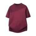 thumbnail image 5 of Men's Business Casual Mock Neck T-Shirts Short Sleeve Solid Color Pullover Wrinkle Free Tops for Office Work, 5 of 5