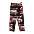 thumbnail image 4 of Naloa Fire and Rescue Truck Print Women’s Ultra-Soft Comfy Pajama Lounge Pants with Pockets & Drawstring, 4 of 8