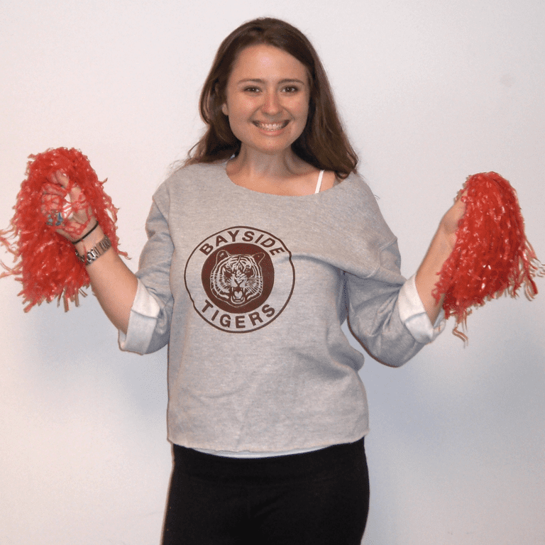 Kelly Kapowski Bayside Tigers Cut Sweatshirt