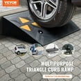 thumbnail image 2 of VEVOR Rubber Curb Ramp 1or2 Pack Rise Height Heavy-Duty 33069 lbs/15 T Capacity Threshold Ramps 19.7" x 12.6" x 4.3", 2 of 5
