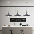 thumbnail image 2 of 2 piezas lámpara colgante lámpara moderna creativa industrial sala de estar cocina simple lámpara colgante ajustable - Gris, 2 of 4