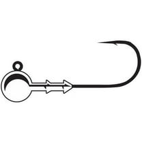 Gamakatsu 500412-3/16 Round 26 Jighead 3/16 oz 2/0 Hook Nickel