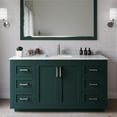 thumbnail image 2 of Wyndham Collection Miranda 60" Plywood Single Bathroom Vanity in Green/Nickel, 2 of 6