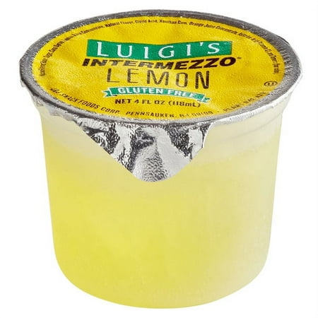 Luigi's Intermezzo 4 oz. Lemon Italian Ice Cup - 72/Case