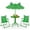 Green, variant on Costway Kids Picnic Table & Chair Set with 2 Folding Chairs & Height Adjustable Umbrella Brown