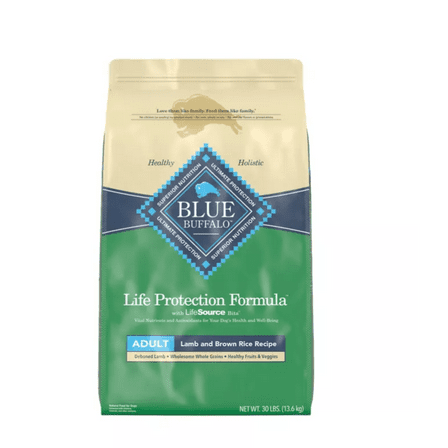 Blue Buffalo Life Protection Adult Lamb and Brown Rice Recipe Dry Dog Food 30 lb