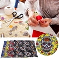 thumbnail image 1 of Tela de algodón ANGGREK patrón de calavera punk 4 colores 4 piezas de tela de algodón, 1 of 8