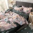 thumbnail image 3 of KIUINNO Flower Printed Duvet Cover Set Light Weight Microfiber Bedding set King Size, 3 of 8
