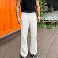 thumbnail image 5 of Guluxicc Men's Athletic Pants with Pockets Elastic Waist Drawstring Long Straight Leg Running Performance Trousers for Everyday Gym Workout Wear Summer Casual Outfits, 5 of 7